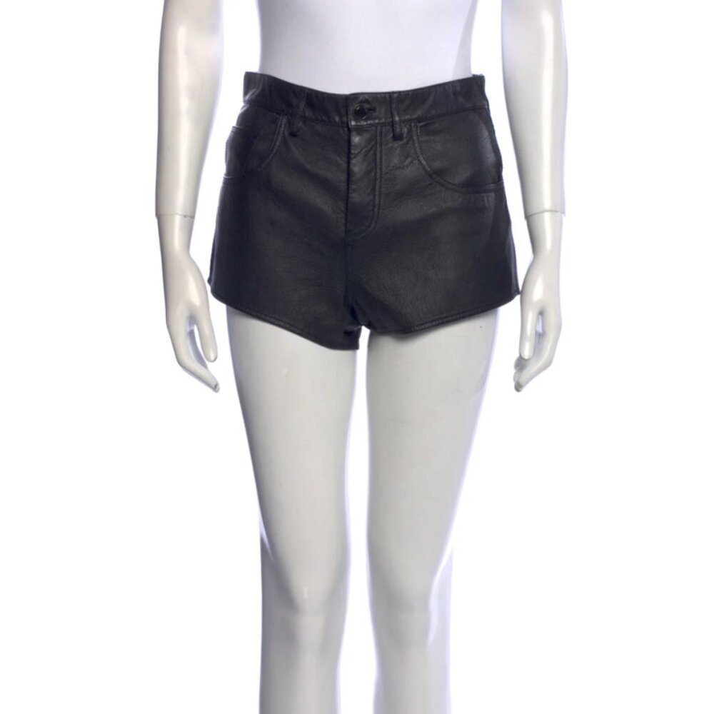 Saint Laurent Leather Shorts